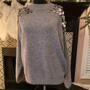 Embellished Turtleneck Sweater